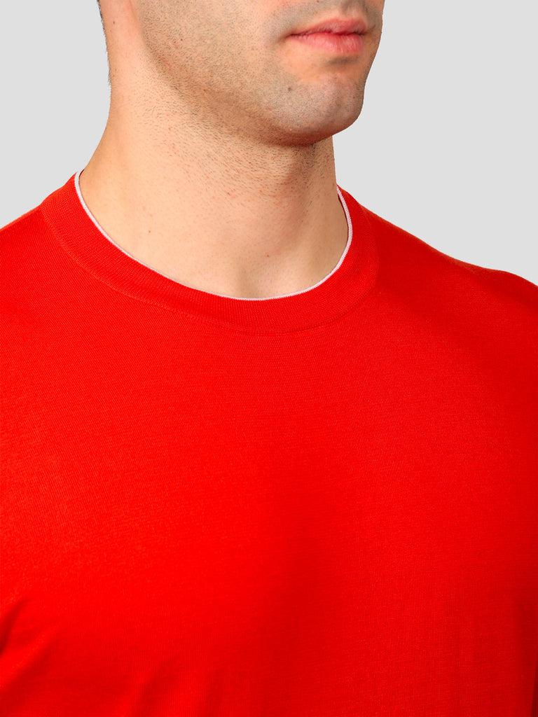 Svevo Maglia Girocollo 100% Cotone Supersoft Arancione Nuova