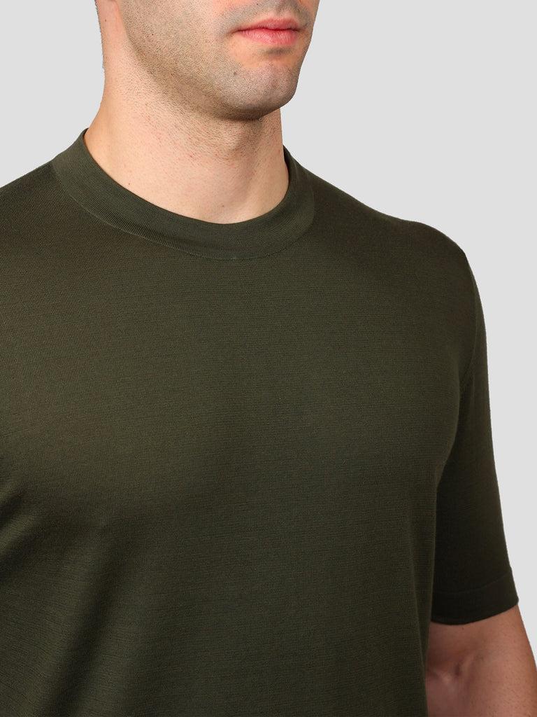 Svevo Girocollo 100% Cotone Supersoft Verde Moda