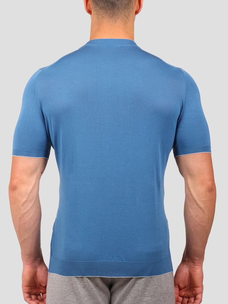 Svevo Maglia Girocollo 100% Cotone Makò Bluette 2025