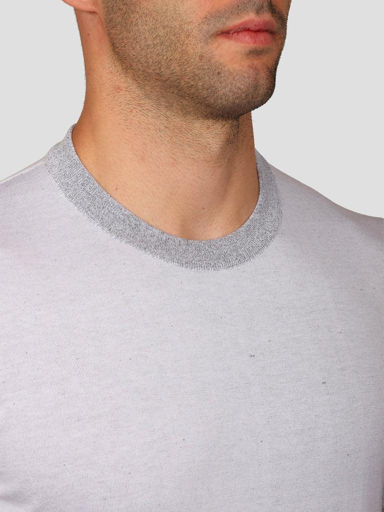 Svevo Maglia Girocollo in Carbonio Bianca In Linea