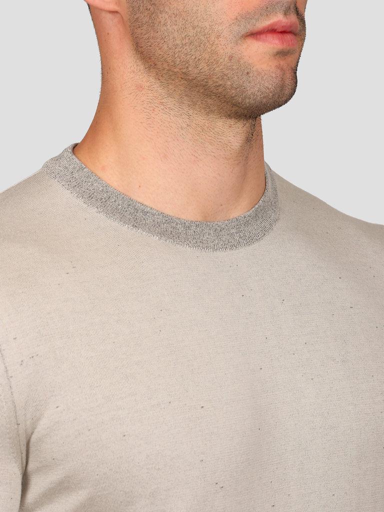 Svevo Maglia Girocollo in Carbonio Beige Nuovo