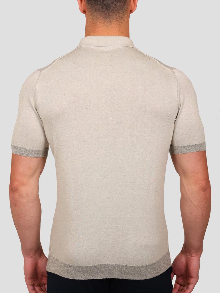 Svevo Maglia Scollo a V in Carbonio Beige Qualità