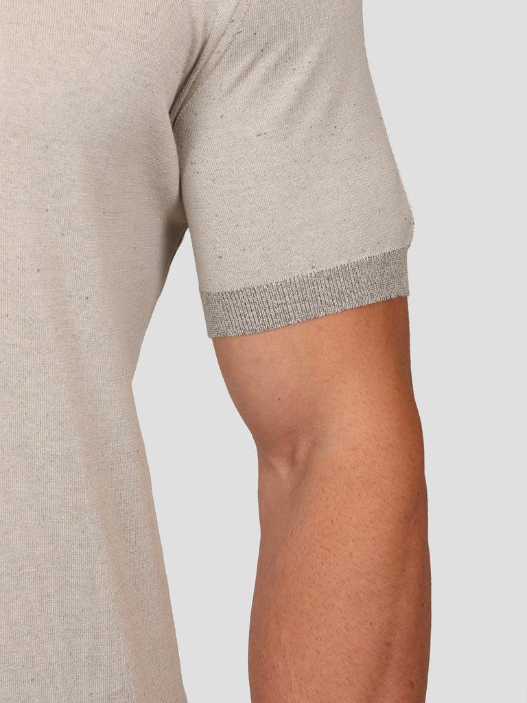 Svevo Maglia Scollo a V in Carbonio Beige Qualità