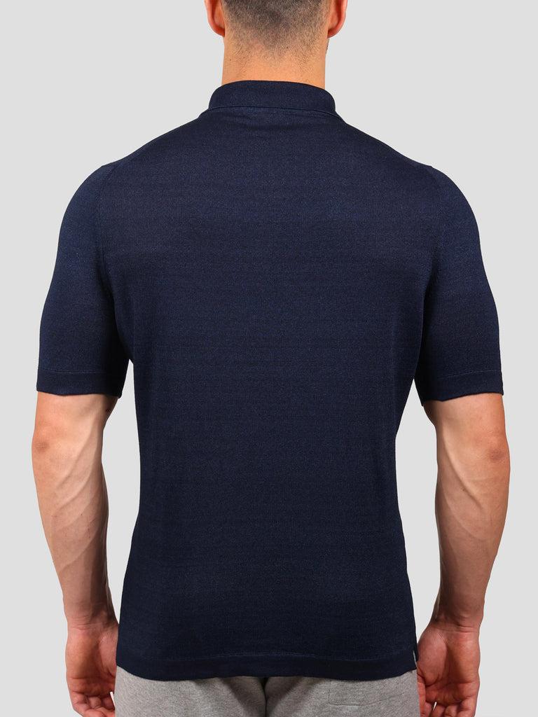 Svevo Maglia Scollo a V 100% Cotone Indaco Promozione