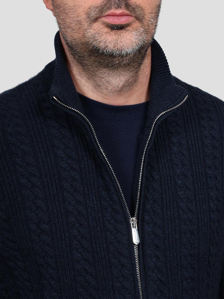 Svevo Giubbotto 100% Cashmere Blu Fino Al -60%