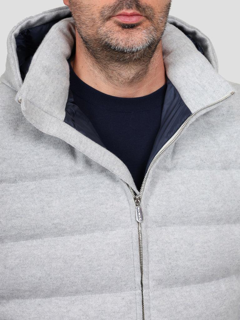 Svevo Giubbotto con zip in Cashmere Grigio Presa