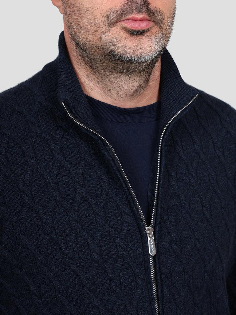 Svevo Giubbotto in Cashmere Blu Economico