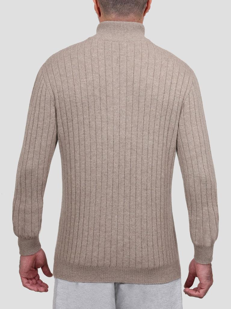 Svevo Lupetto con zip 100% Lana Marrone Offerte