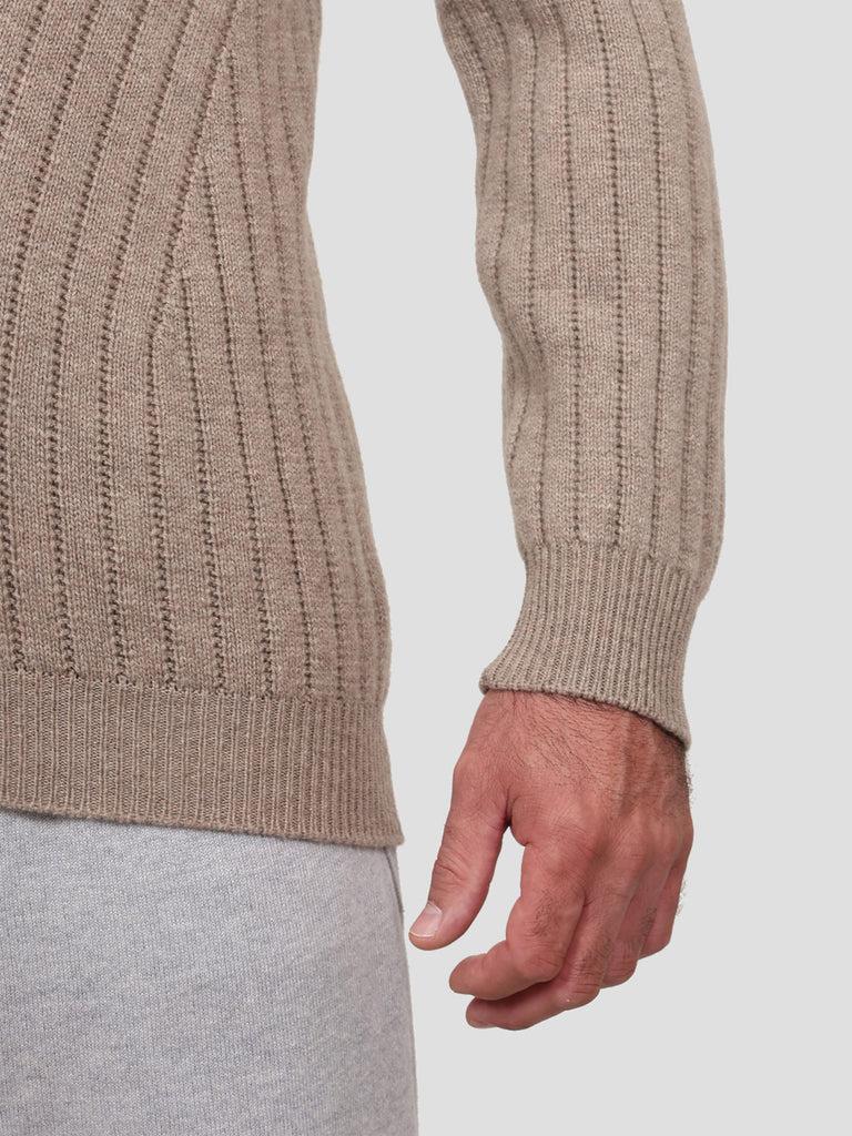 Svevo Lupetto con zip 100% Lana Marrone Offerte