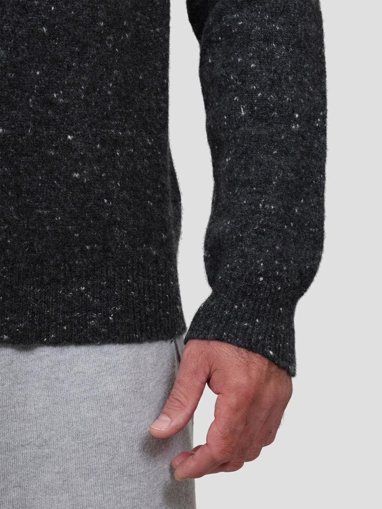Svevo Lupetto con zip Lana Cashmere e Poliammide Antracite Hotsell