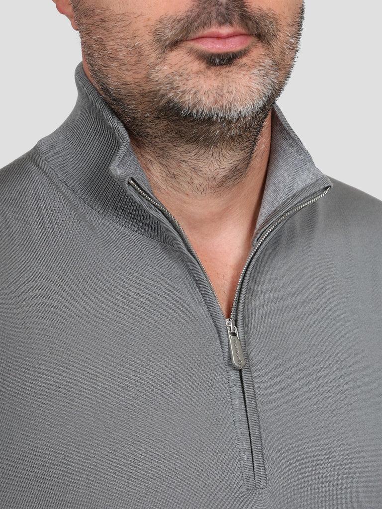 Svevo Lupetto Lana Merino Superfine 160's Grigio Saldi Di Fabbrica