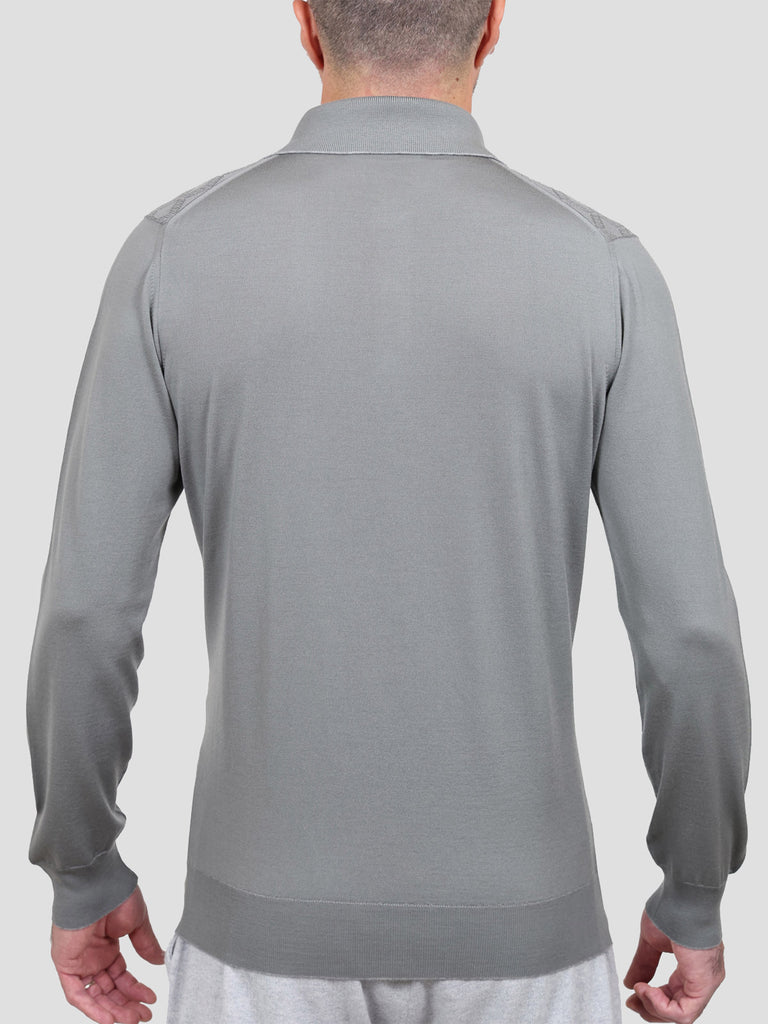 Svevo Maglia Polo Lana Merino Superfine 160's Grigia Moda