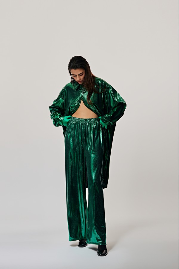 U R Ink SABÁN 254W4F2 CAMICIE e BLUSE VERDE Vendita Calda