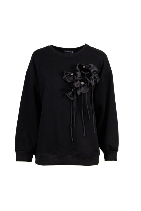 U R Ink LA COLOMA 750W4D6 FELPE NERO Negozi Online