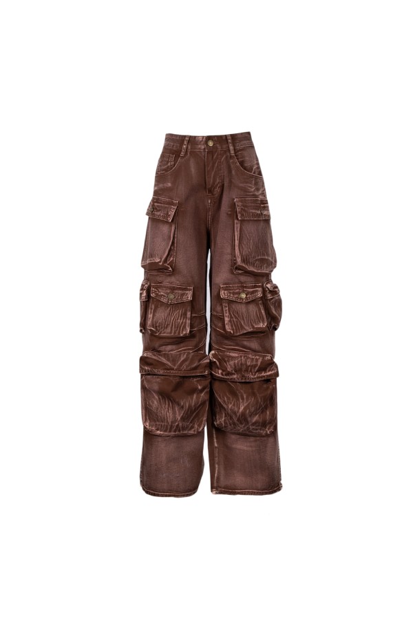 U R Ink SANT JOAN 244W430 PANTALONI CAFFÉ In Saldo