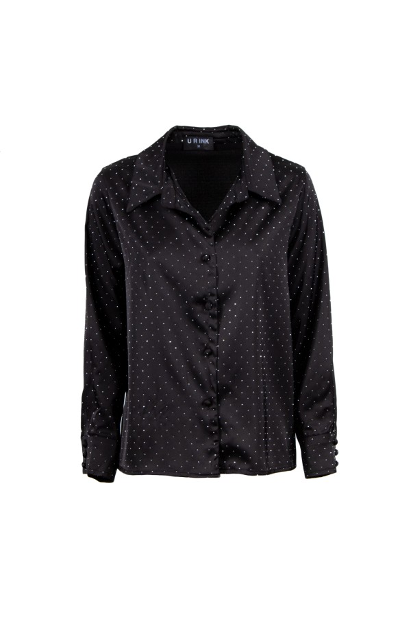 U R Ink NERJA 254W4D6 CAMICIE e BLUSE NERO Italy