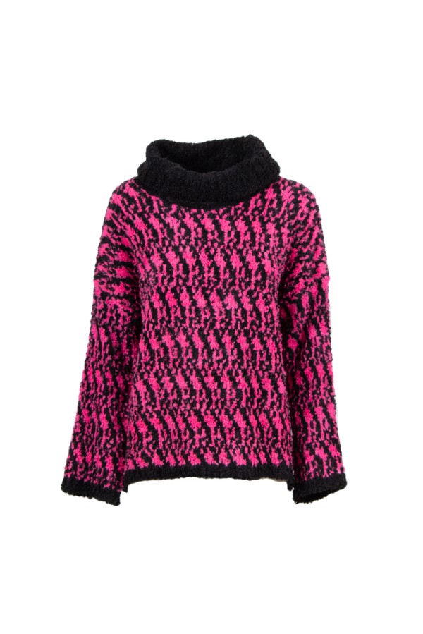U R Ink RODAS 134W401 MAGLIERIA NERO/FUCSIA Italia