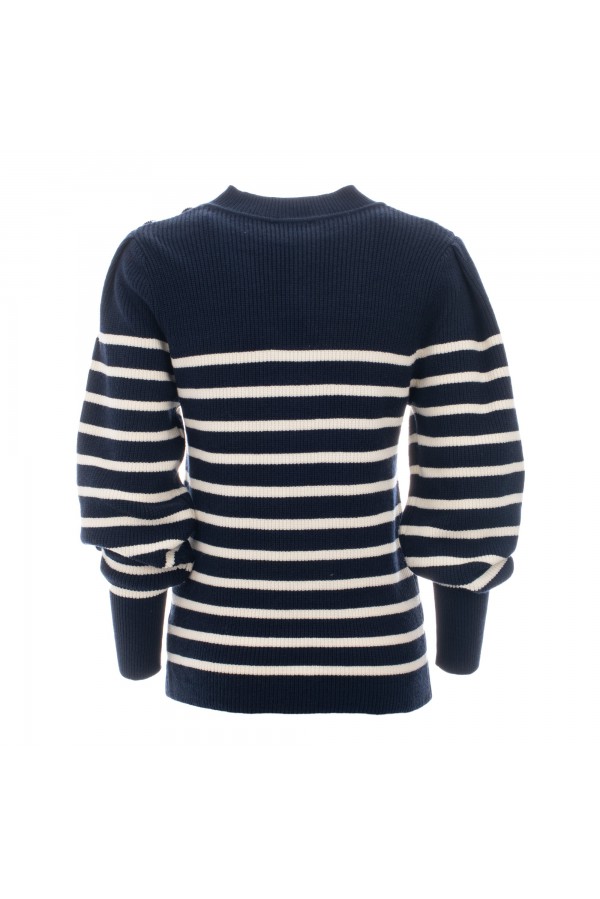 U R Ink OBERÁ484W23A TOP e BODY BLU/BIANCO Prezzo Ridotto