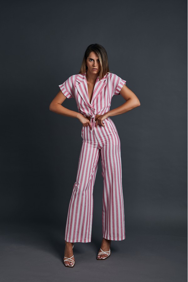 U R Ink VERACRUZ244S3M7 PANTALONI BIANCO-ROSA Soddisfazione Garantita