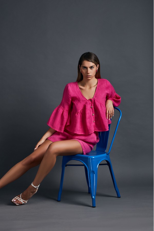 U R Ink MONTERIA094S39C SHORTS FUCSIA In Vendita