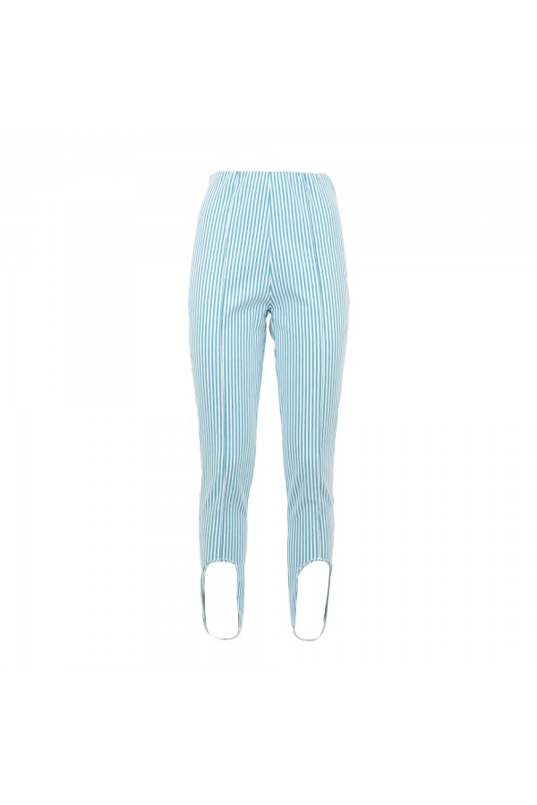 U R Ink MACAS514S3V9 PANTALONI BIANCO-CELESTE Vendita Economica