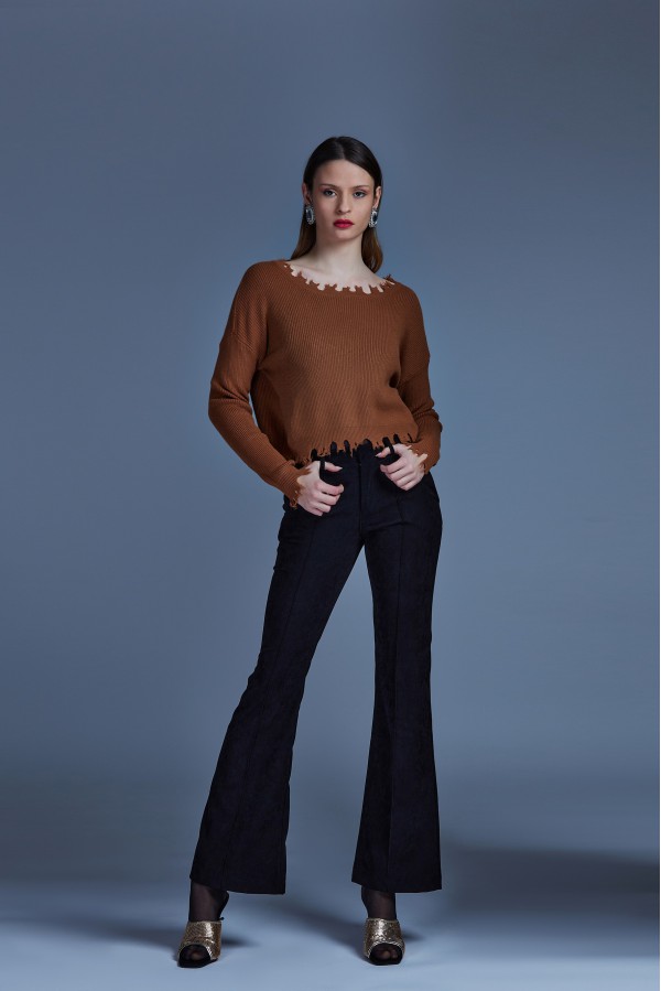 U R Ink SINTRA244W2D6 PANTALONI NERO Spedizione Gratuita