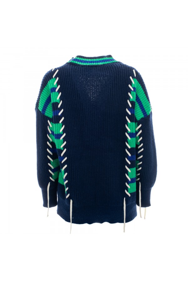 U R Ink SANTIAGO064W25A MAGLIERIA BLU/VERDE Shopping Online