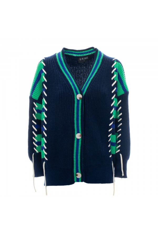 U R Ink SANTIAGO064W25A MAGLIERIA BLU/VERDE Shopping Online