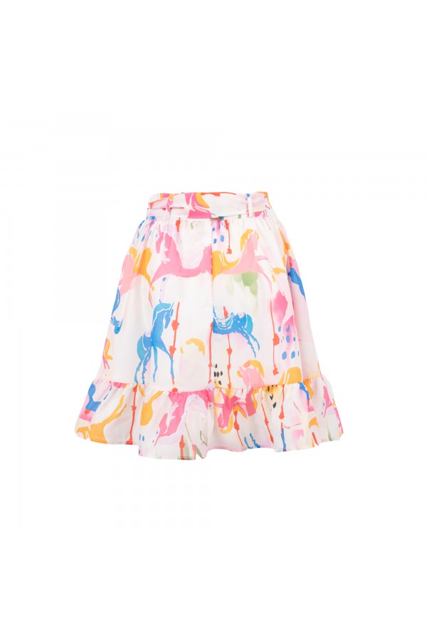 U R Ink LA PAZ 014S3U6 GONNE BIANCO-ROSA-BLU Offerta