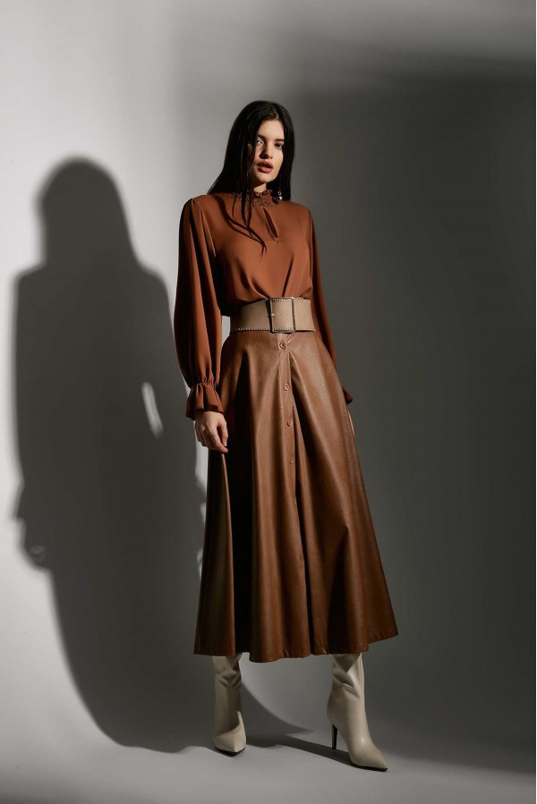U R Ink VALERIA194W1E4 CAMICIE e BLUSE TOBACCO Offerte