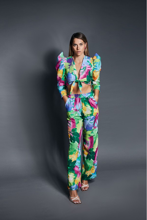 U R Ink AMARANTE244S3C2 PANTALONI MULTICOLORE Sottocosto