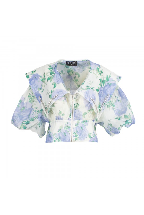 U R Ink MARTINEZ 234S4V9 CAMICIE e BLUSE BIANCO-CELESTE Offerte
