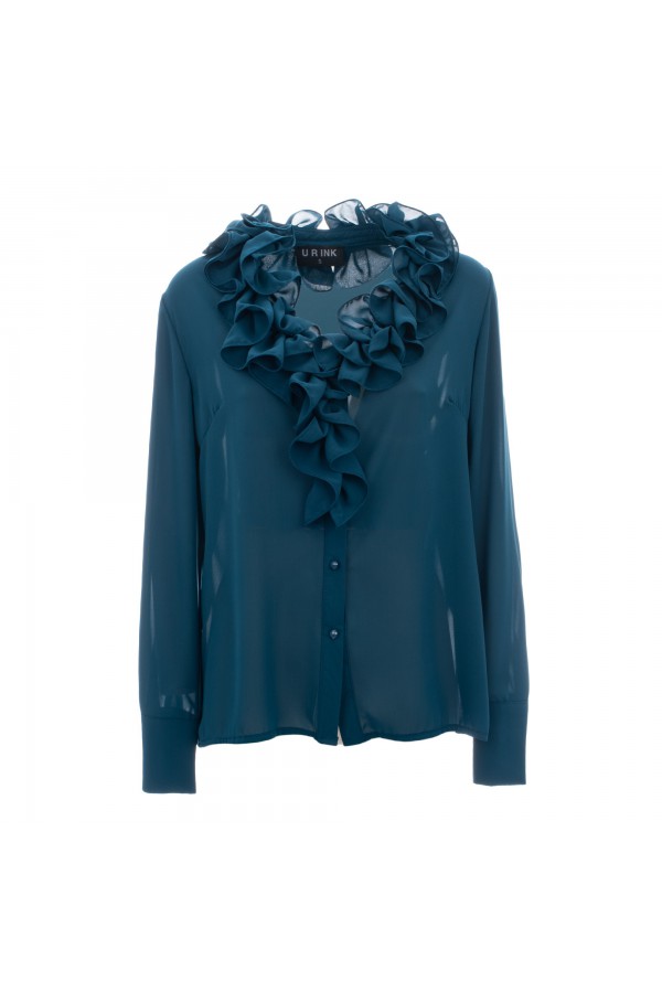 U R Ink BRAGA254W2M0 CAMICIE e BLUSE BLU In Linea