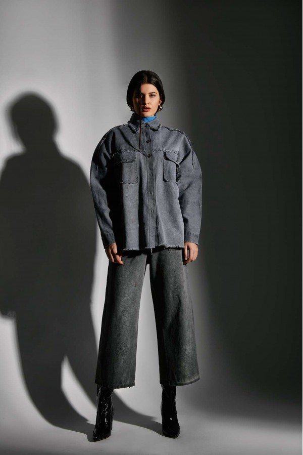 U R Ink ASIA044W1B2 CAMICIE e BLUSE GREY In Vendita