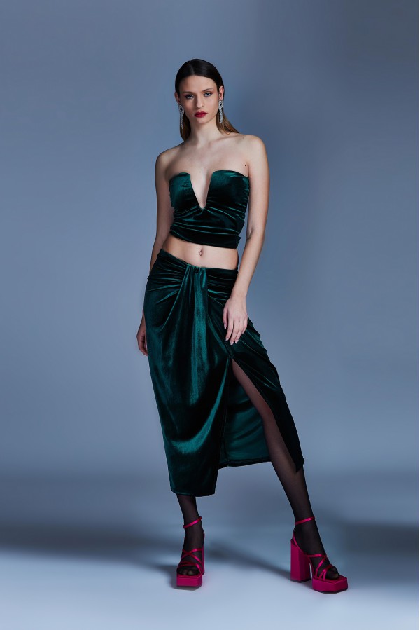 U R Ink MALAGA124W2F2 TOP e BODY VERDE In Linea