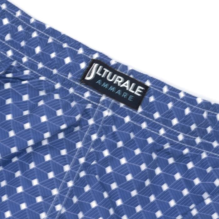 ﻿Ulturale Polo in spugna blu con logo Ulturale bianco in 100% cotone - Ulturale Sottocosto