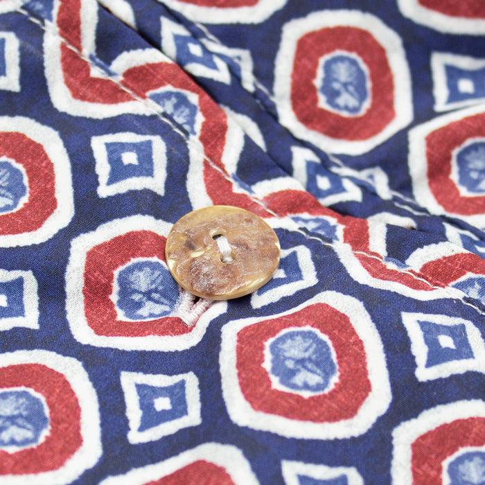 Ulturale Costume con pattern geometrico rosso blu e bianco – Ulturale Online