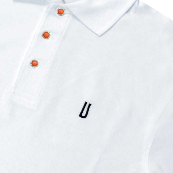 Ulturale Polo bianca con bottoni in corallo e argento in 100% cotone - Ulturale Hotsell