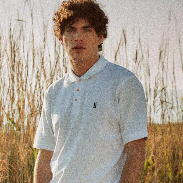 Ulturale Polo bianca con bottoni in corallo e argento in 100% cotone - Ulturale Hotsell