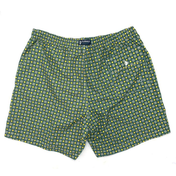 Ulturale Costume verde con pattern floreale – Ulturale Vendita Calda