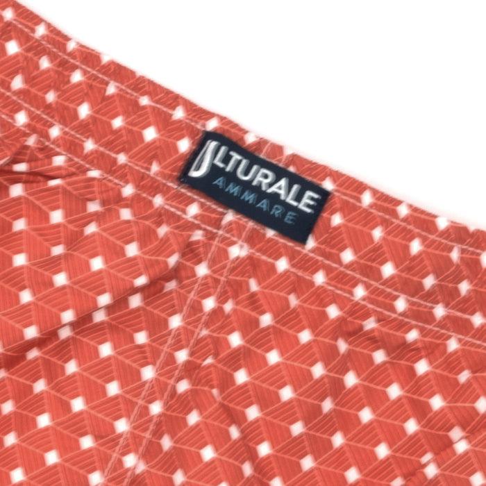 Ulturale Costume con pattern geometrico quadrato rosso e bianco – Ulturale 2025