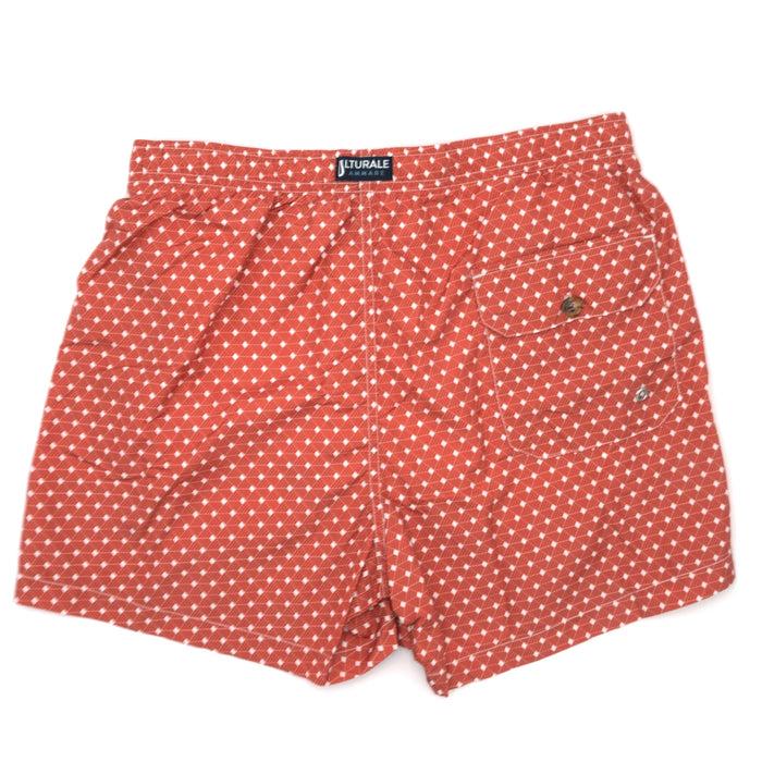Ulturale Costume con pattern geometrico quadrato rosso e bianco – Ulturale 2025