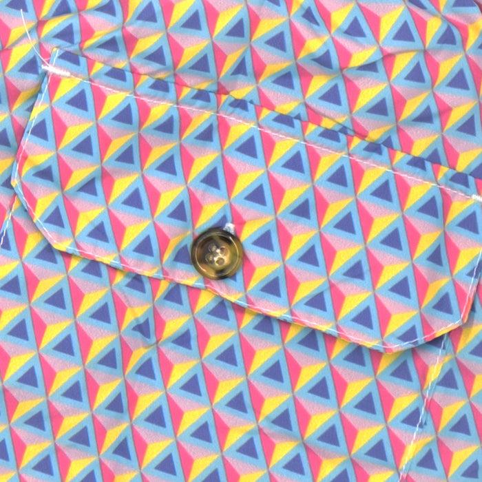 Ulturale Costume con pattern prisma rosa fuxia viola azzurro e giallo – Ulturale Acquista Ora