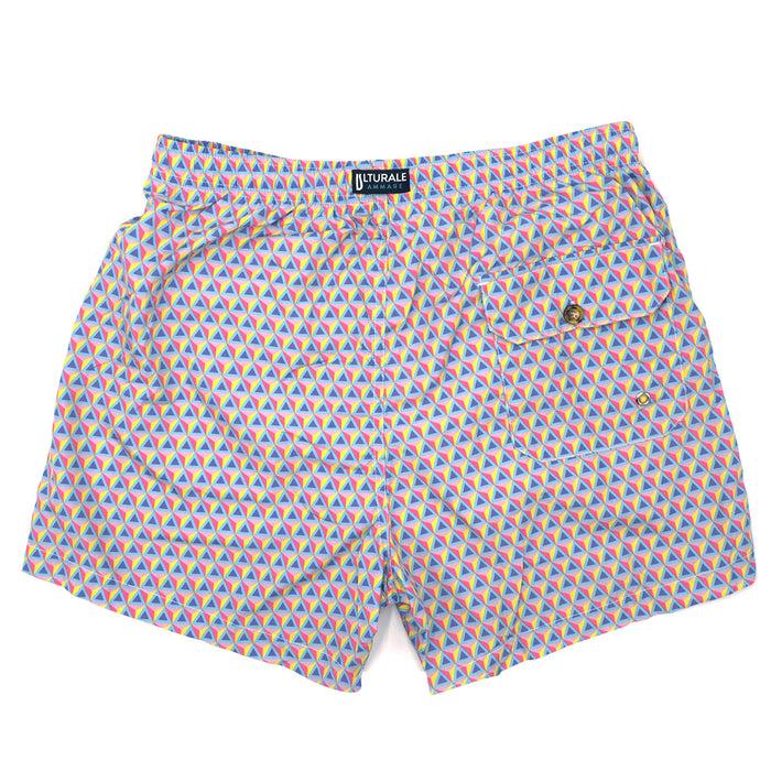 Ulturale Costume con pattern prisma rosa fuxia viola azzurro e giallo – Ulturale Acquista Ora