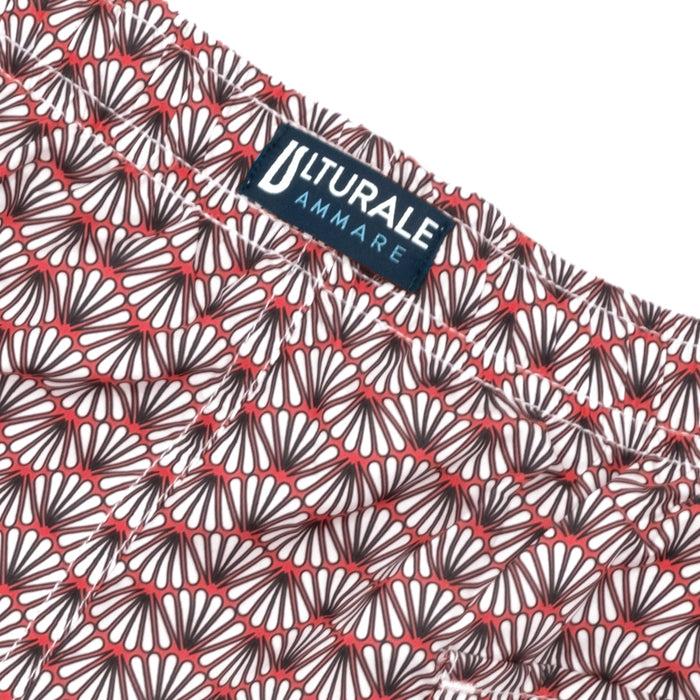 Ulturale Costume con pattern ventagli bianco e rosso – Ulturale 2025