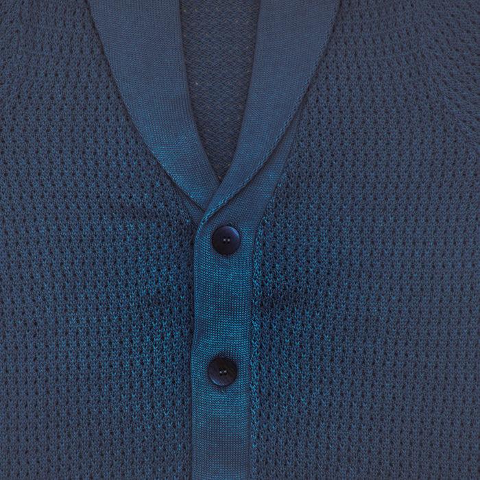 Ulturale Cardigan blu uomo con collo a scialle – Ulturale Nuovo