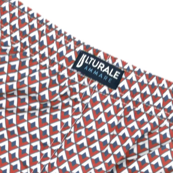 Ulturale Costume con pattern rombi rosso bianco e blu – Ulturale Qualità