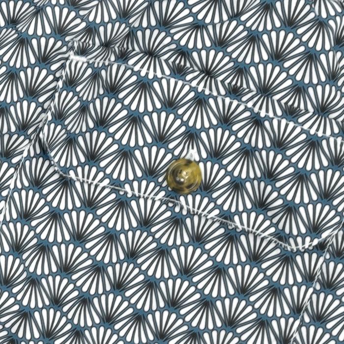 Ulturale Costume con pattern ventagli bianco e blu – Ulturale Vendita