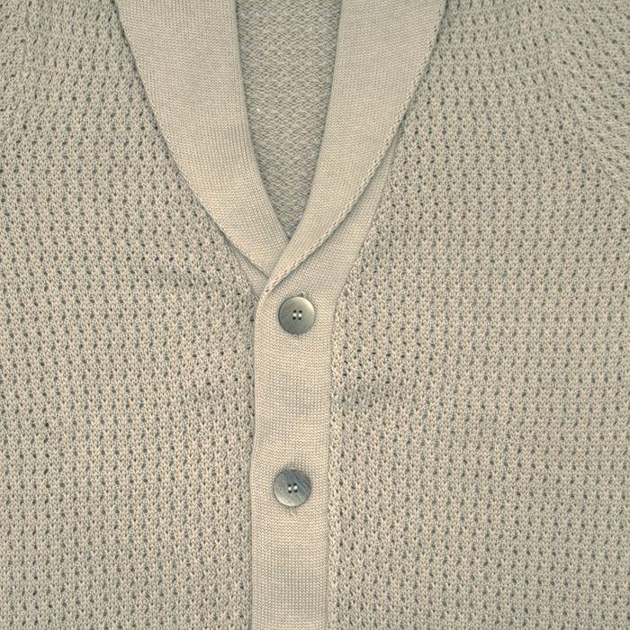Ulturale Cardigan beige uomo con collo a scialle – Ulturale Soddisfazione Garantita