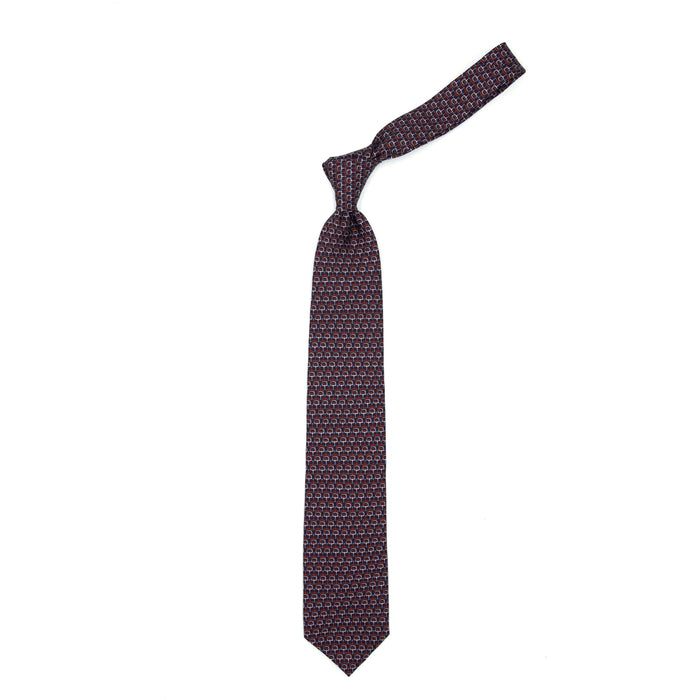 Ulturale Cravatta bordeaux con pattern astratto - Ulturale In Linea